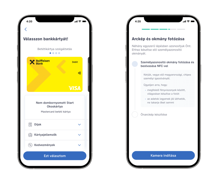 Magánszemély mobilos számlanyitás 2. lépés